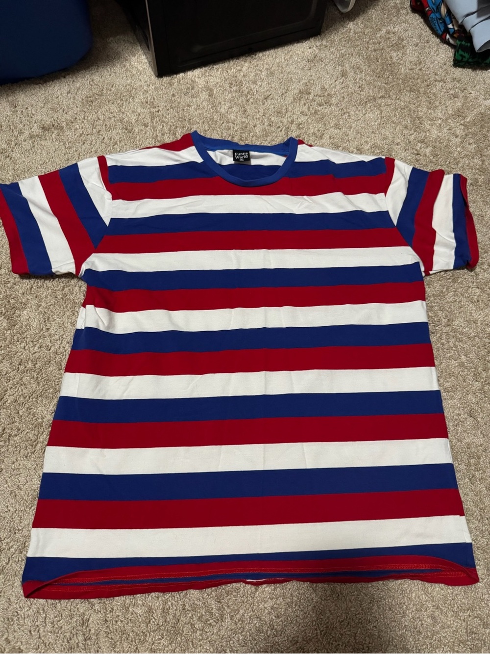 Striped Red, White & Blue Crewneck T-Shirt